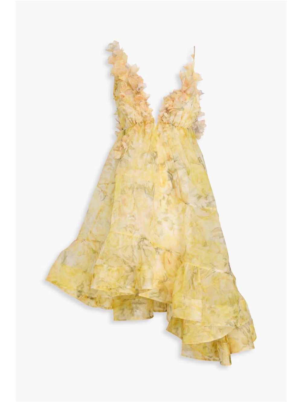 Zimmermann Harmony Draped Silk Mini Dress In Yellow Peony - Picture 3 of 4